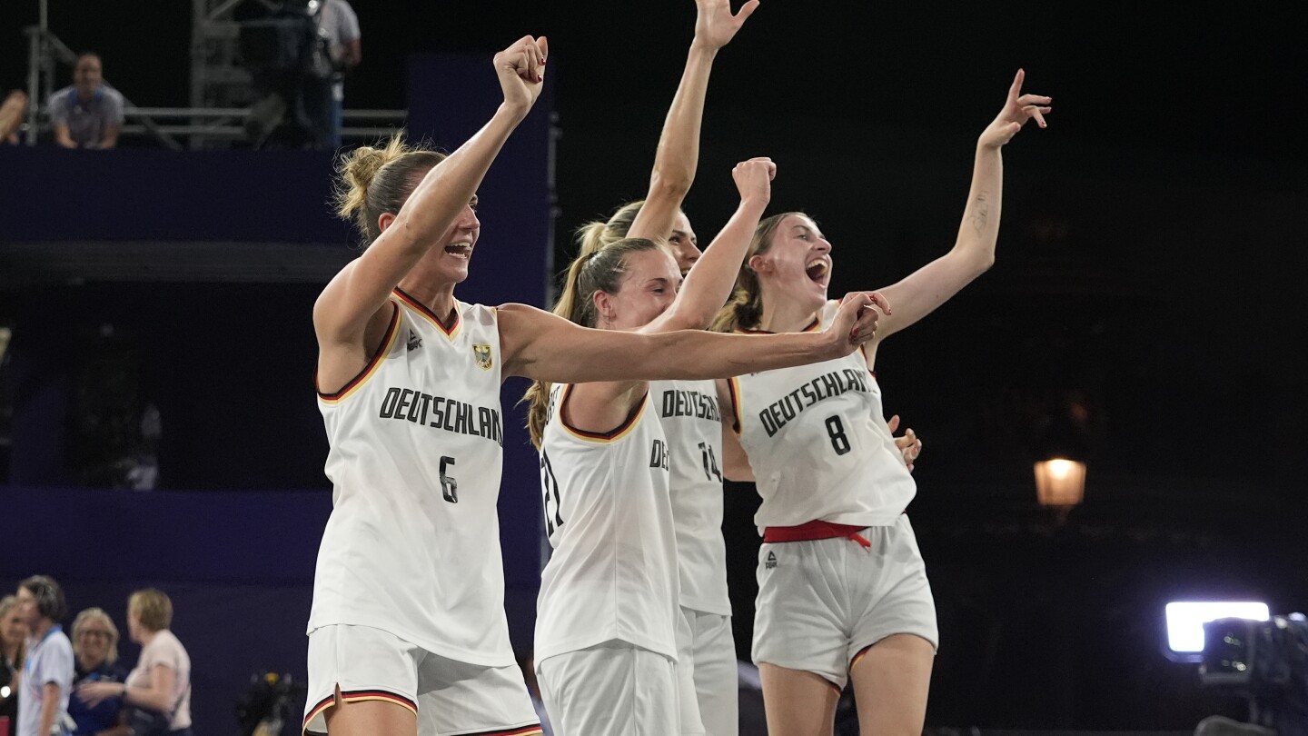 Greinacher’s big shot leads Germany over Spain 17-16 for a gold medal in women’s 3×3 at Paris Games