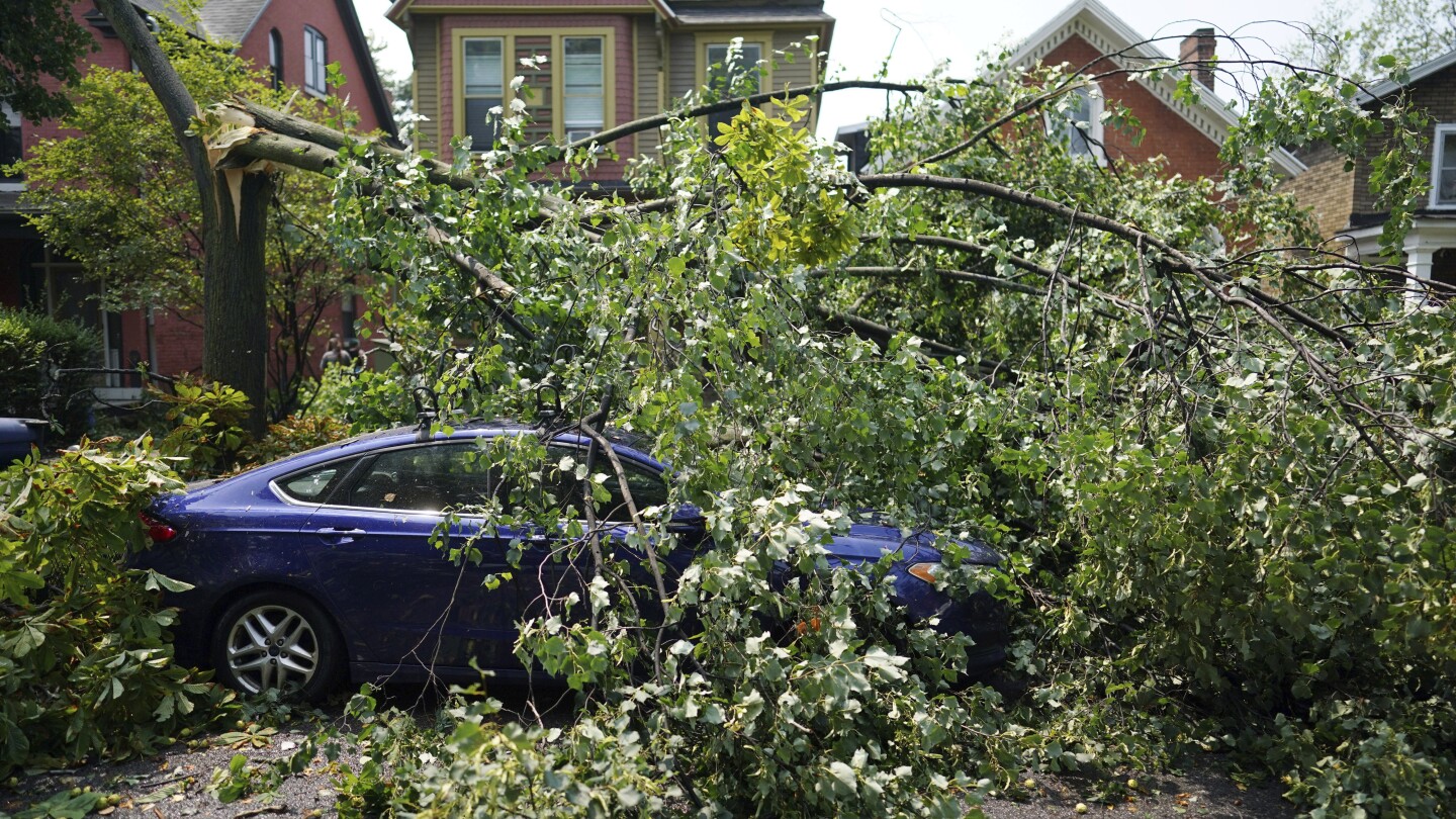 Tornado briefly sweeps into Buffalo, damaging buildings and scattering tree limbs