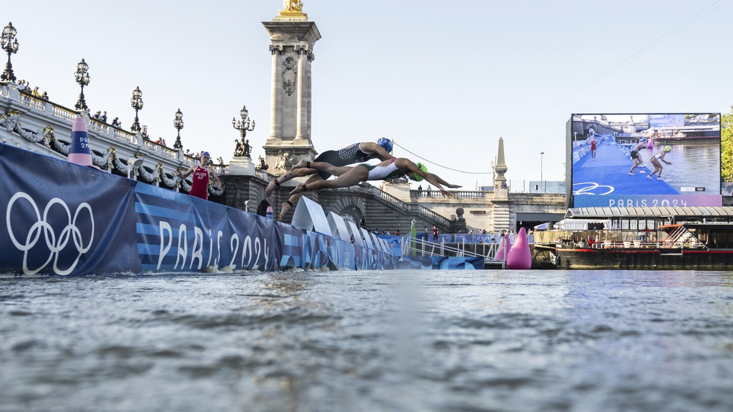 Olympic marathon swim test run is canceled over water quality concerns for Seine River