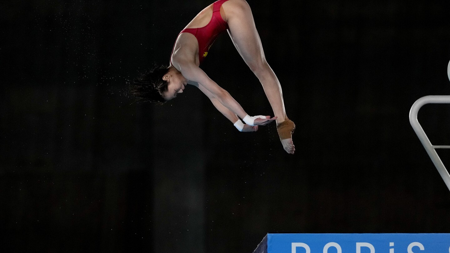 Quan Hongchan of China wins gold on 10-meter platform with Chen Yuxi taking silver in Paris Olympics