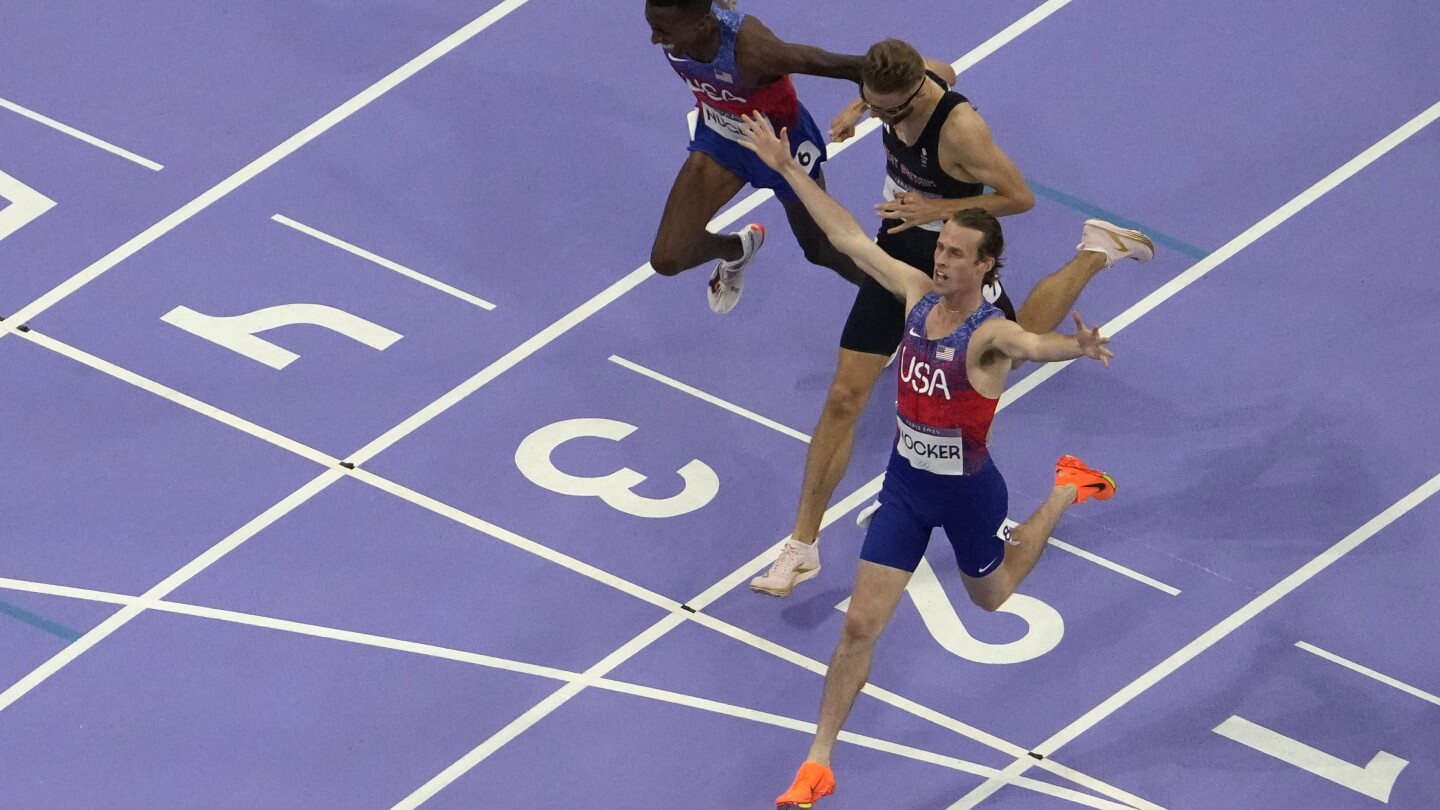 American Cole Hocker pulls Olympic shocker in men’s 1,500, leaving Kerr and Ingebrigtsen behind