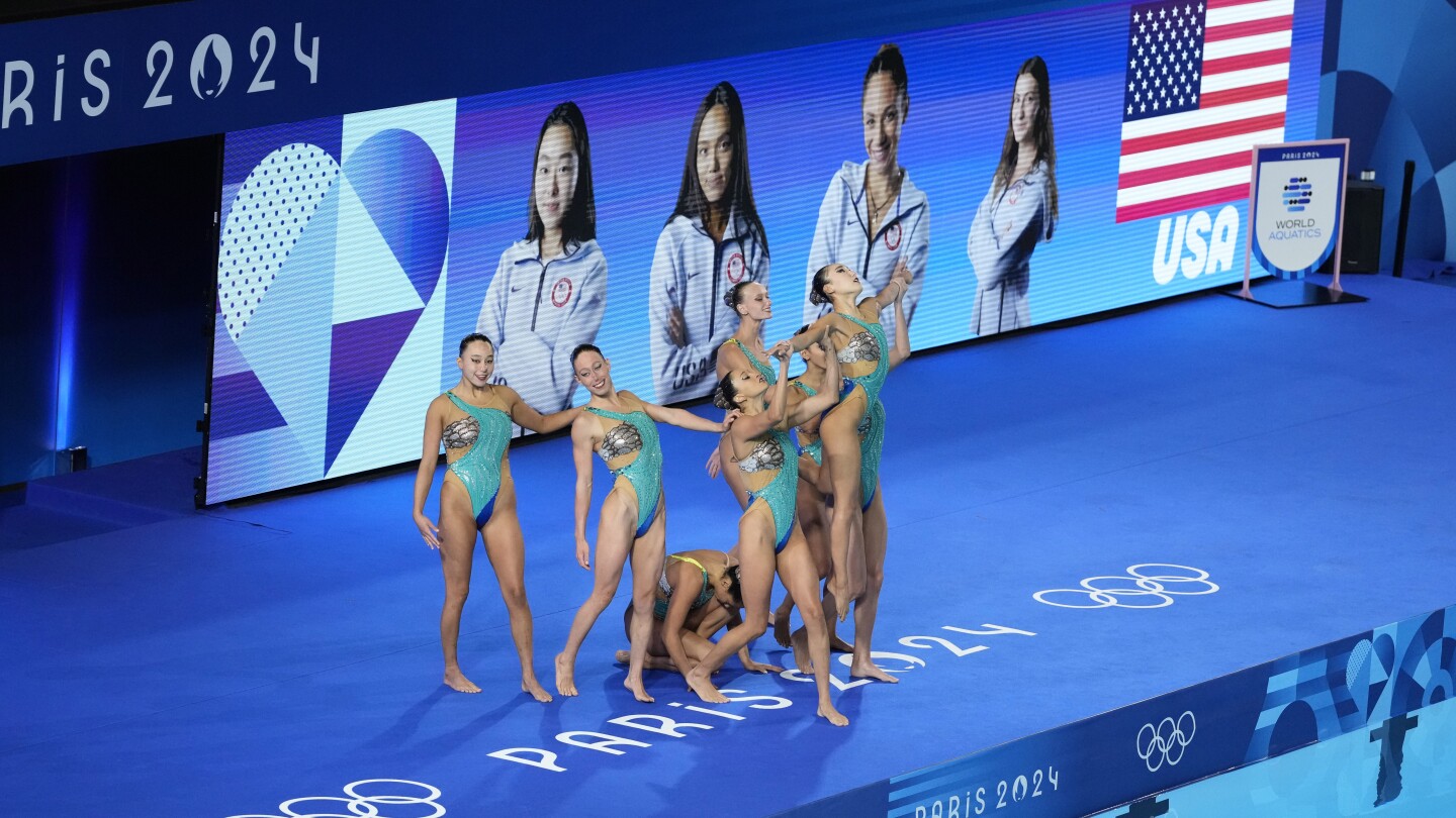 China and the United States lead in team artistic swimming after 2 rounds at Paris Olympics