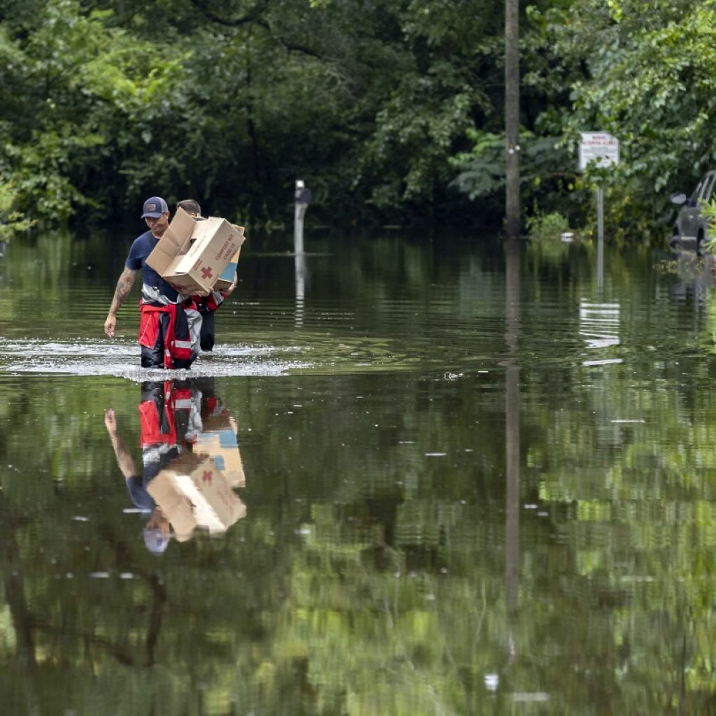 Tropical Storm Debby swirls over Atlantic, expected to again douse the Carolinas before moving north