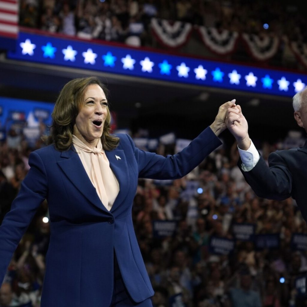 The Latest: Harris and Walz kick off their 2024 election campaign