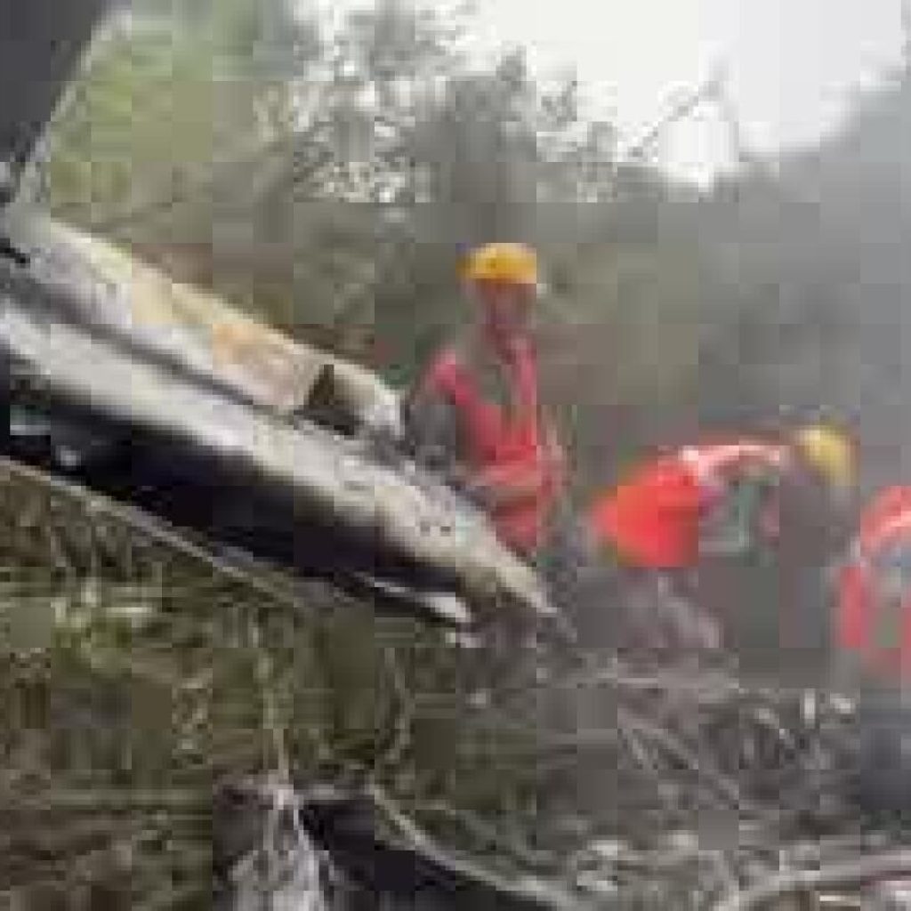 Emergency workers at site of Nepal helicopter crash | AP News