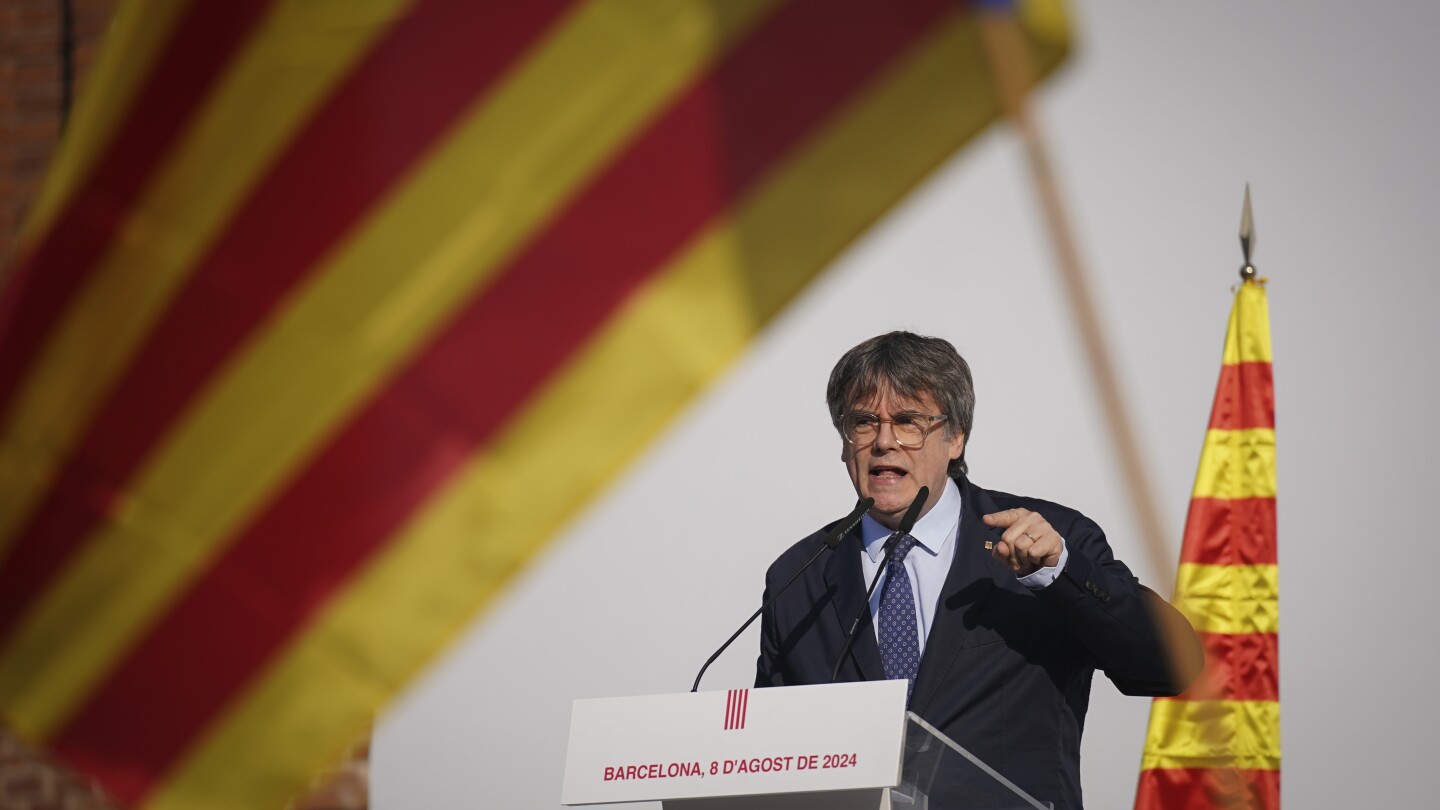 Carles Puigdemont, ex-Catalan leader, returns to Spain after nearly 7 years as a fugitive