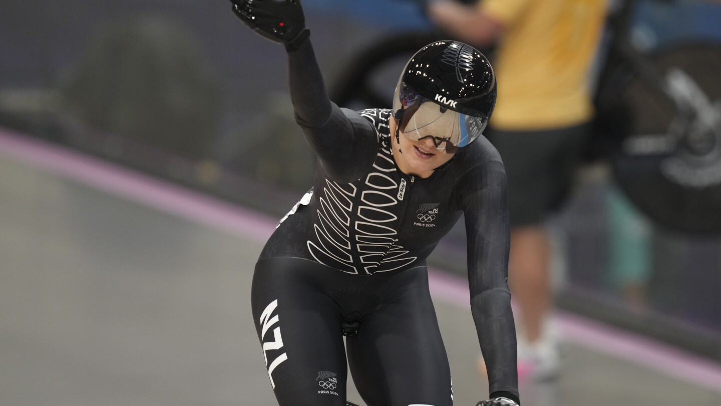 Ellesse Andrews of New Zealand wins Olympic keirin title after taking silver at Tokyo Games