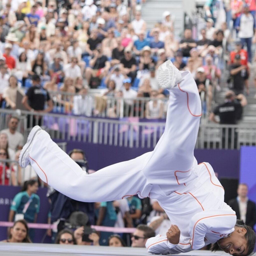 Olympic breaking is underway, with b-girl India winning the first battle in Games history