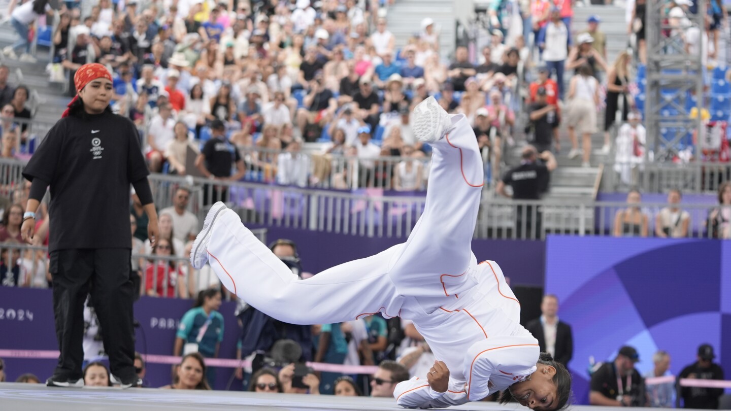 Olympic breaking is underway, with b-girl India winning the first battle in Games history