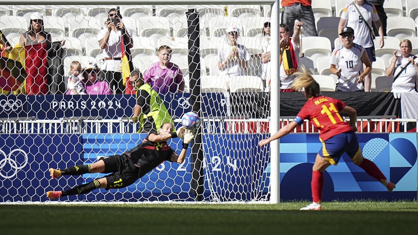 Berger saves Putellas penalty to clinch women’s soccer bronze for Germany in 1-0 win over Spain