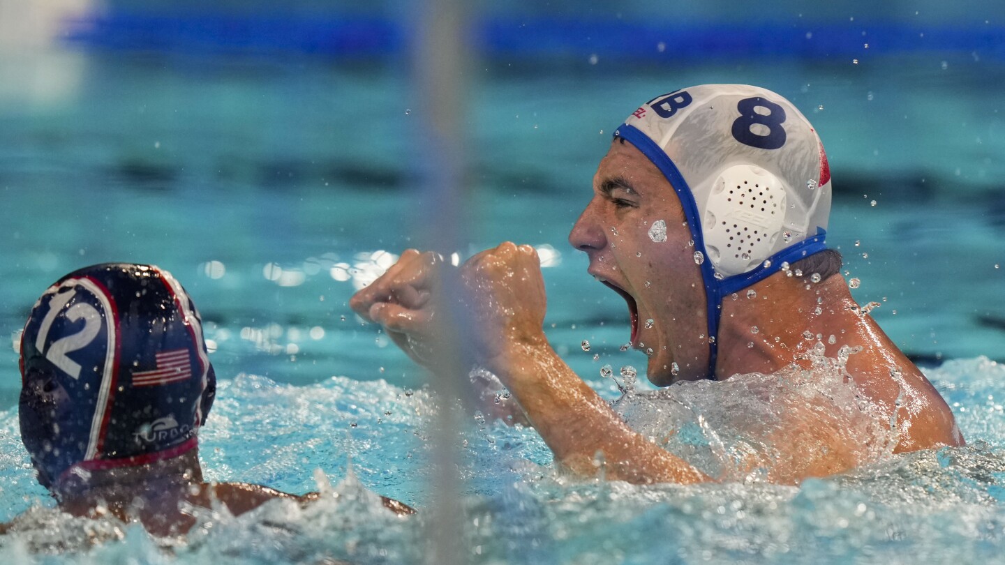 Dedovic helps Serbia beat the US 10-6 in the men’s water polo semifinals at the Paris Olympics