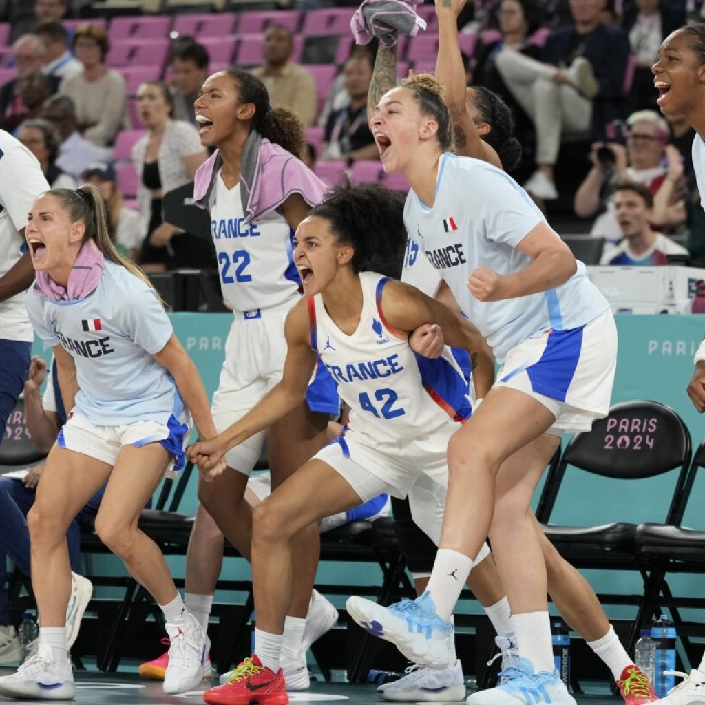 France advances to 1st Olympic women’s basketball gold medal game since 2012, beats Belgium in OT