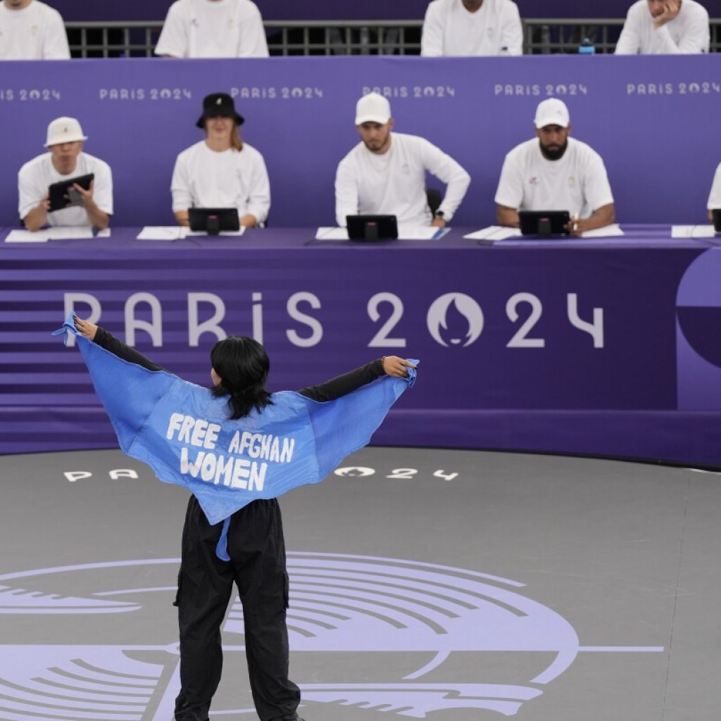 Afghan refugee breaker disqualified for wearing ‘Free Afghan Women’ cape at Paris Olympics