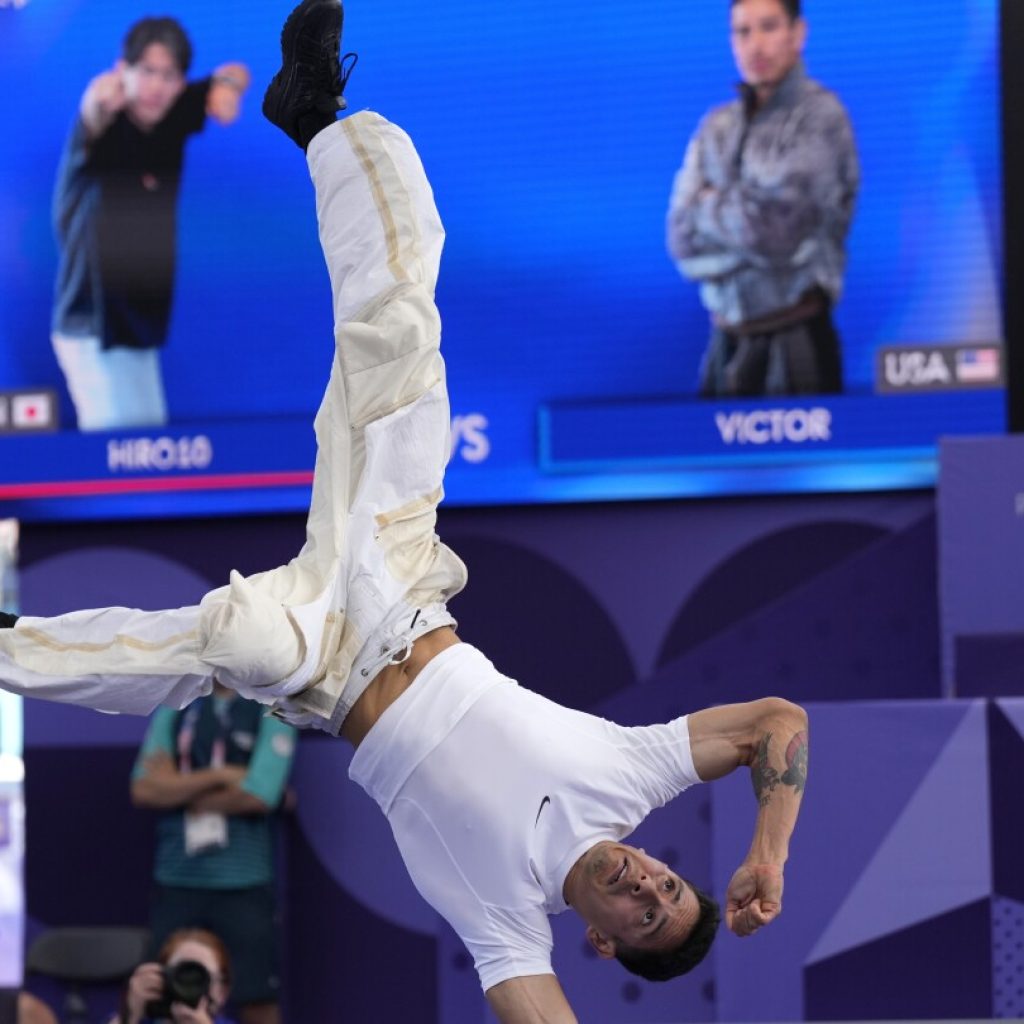 American b-boy Victor among quarterfinalists in Olympics’ first men’s breaking event