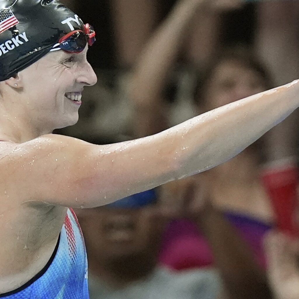 Swim stars Marchand, Ledecky set to be flag-bearers at the closing ceremony for the Paris Olympics