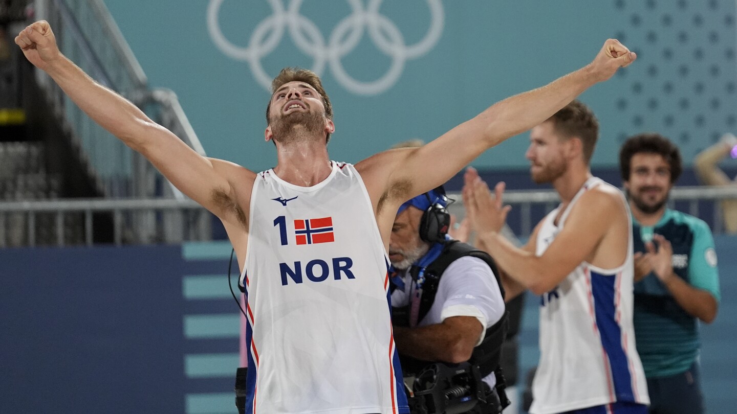 Norway’s Mol and Sorum, Tokyo Olympics champs, beat Qatar for beach volleyball bronze at Paris Games