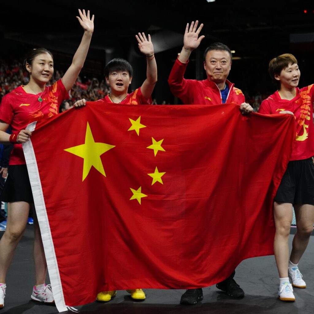 China earns a 300th Olympic gold medal with women’s team victory in table tennis at Paris Games