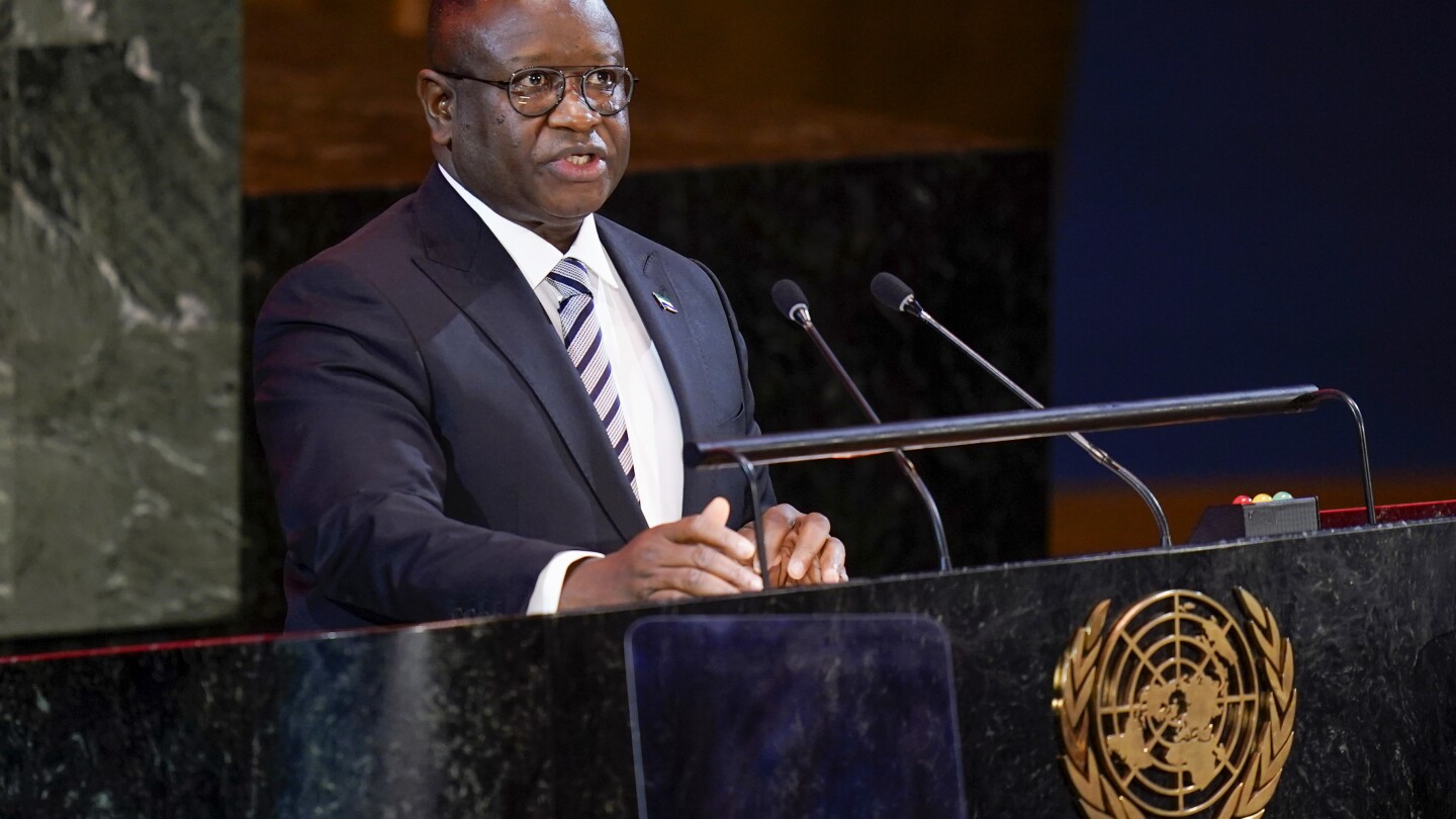 Sierra Leone’s president uses UN Security Council presidency to urge more seats for Africa