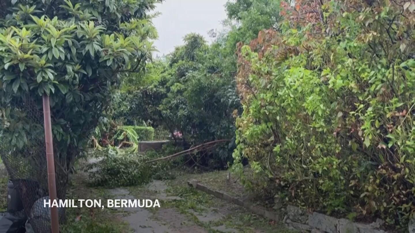 Residents clean up after Hurricane Ernesto made landfall on Bermuda as Category 1 storm | AP News