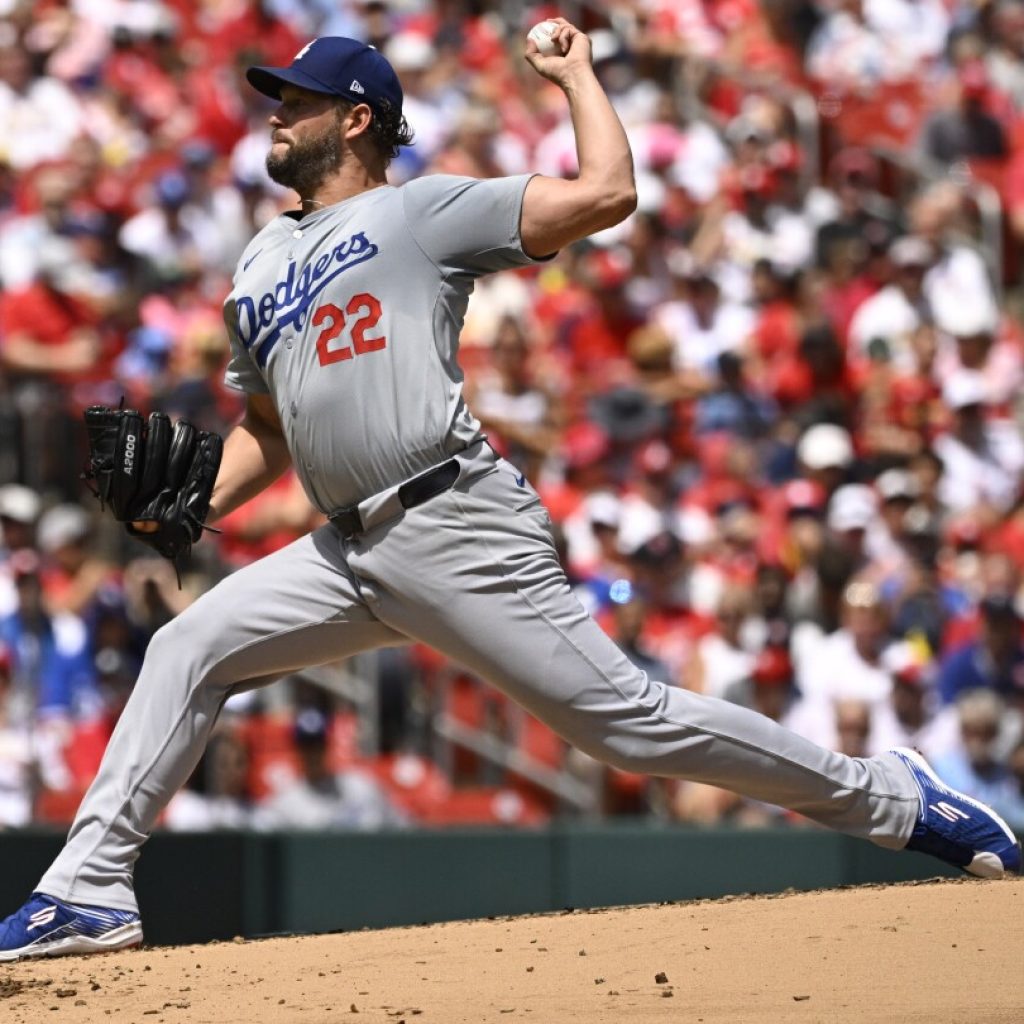 Ohtani hits 39th homer and Kershaw pitches Dodgers to 2-1 win over slumping Cardinals