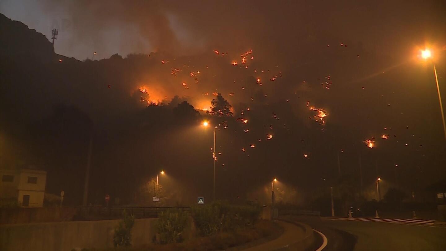 Advancing on three fronts, Madeira wildfire forces at least 100 people to evacuate | AP News