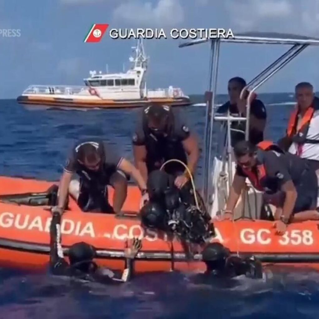 Rescuers search for 6 people believed trapped in yacht that sank off Sicily | AP News