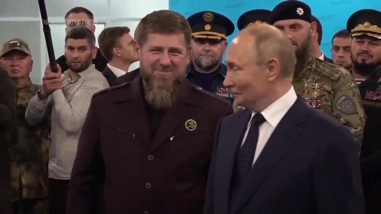 Vladimir Putin makes a surprise trip to Chechnya and meets with its leader Ramzan Kadyrov | AP News