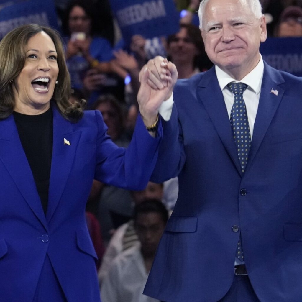 The Latest: Walz is expected to accept the party’s nomination for vice president at DNC Day 3