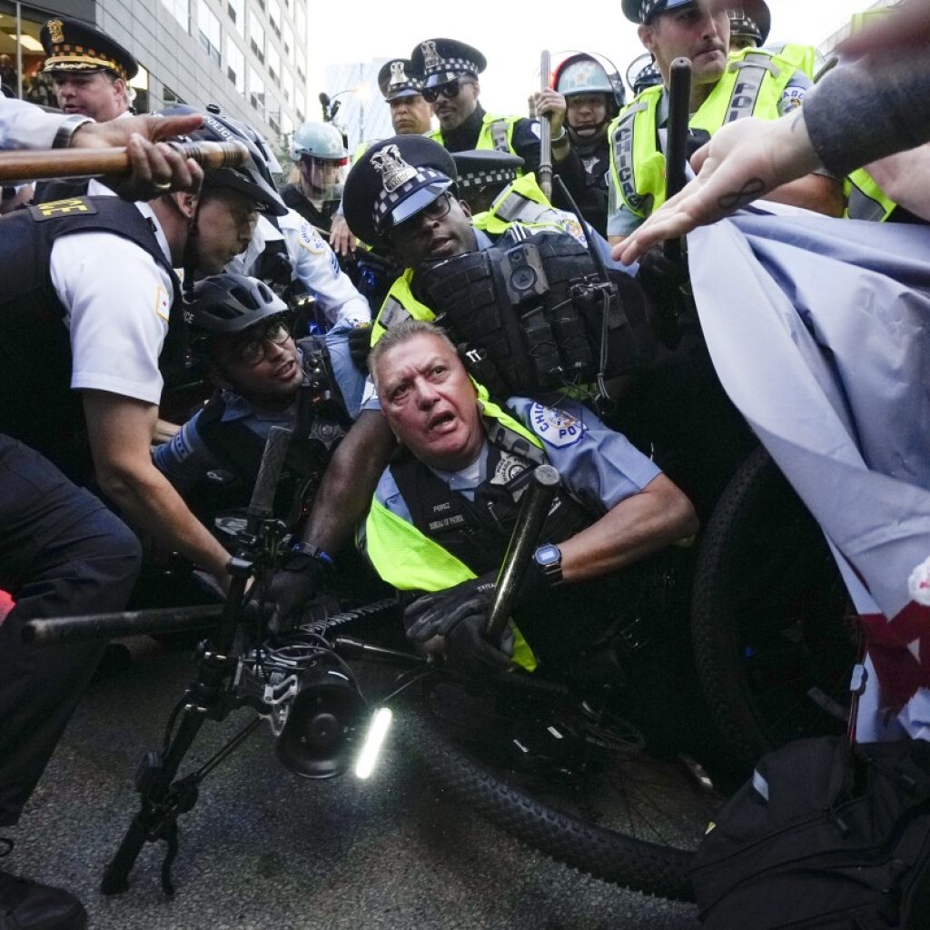 At least 55 arrested after clashes with police outside Israeli Consulate in Chicago during DNC