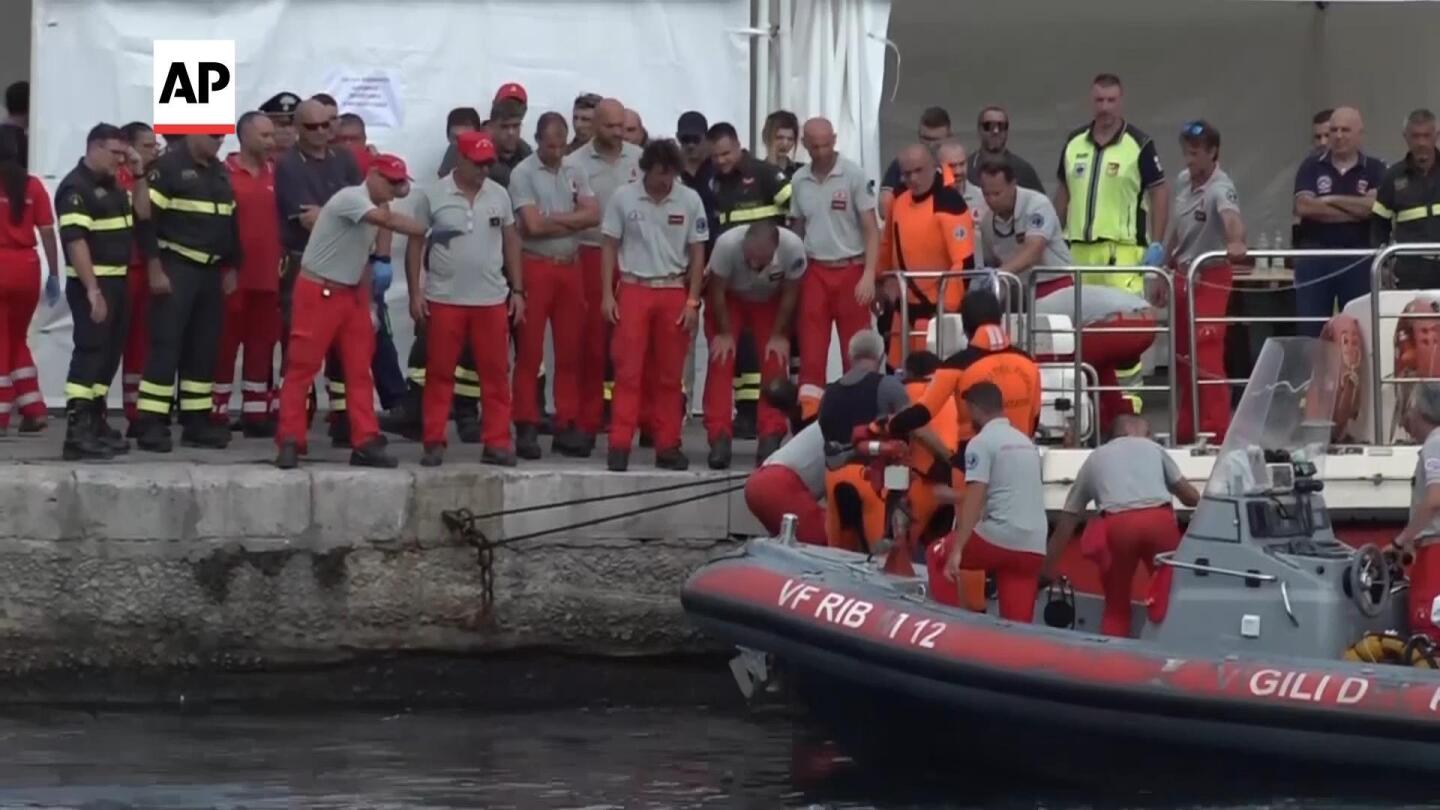 Bodies are found during search of superyacht wreckage after it sank off Sicily | AP News