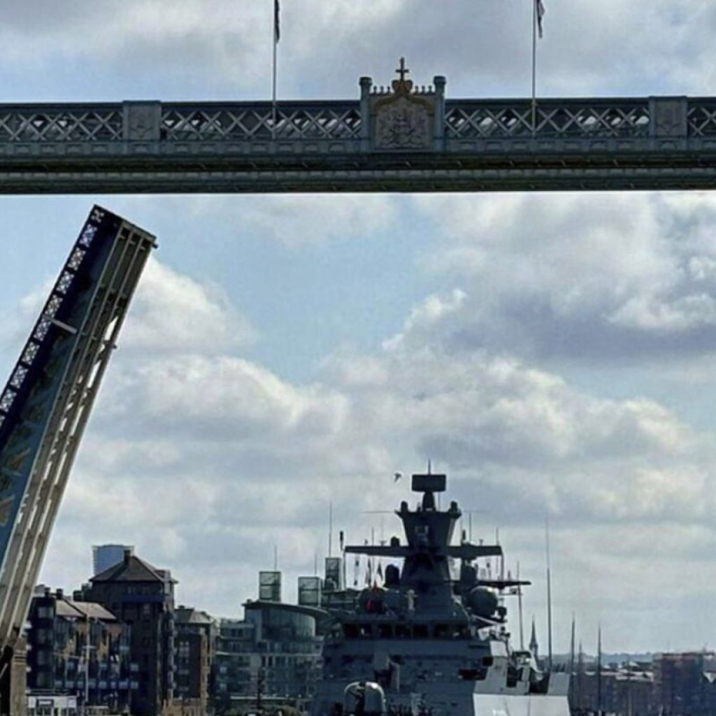 A German warship blasted the Darth Vader theme on the Thames. ‘No deeper message,’ Navy says.