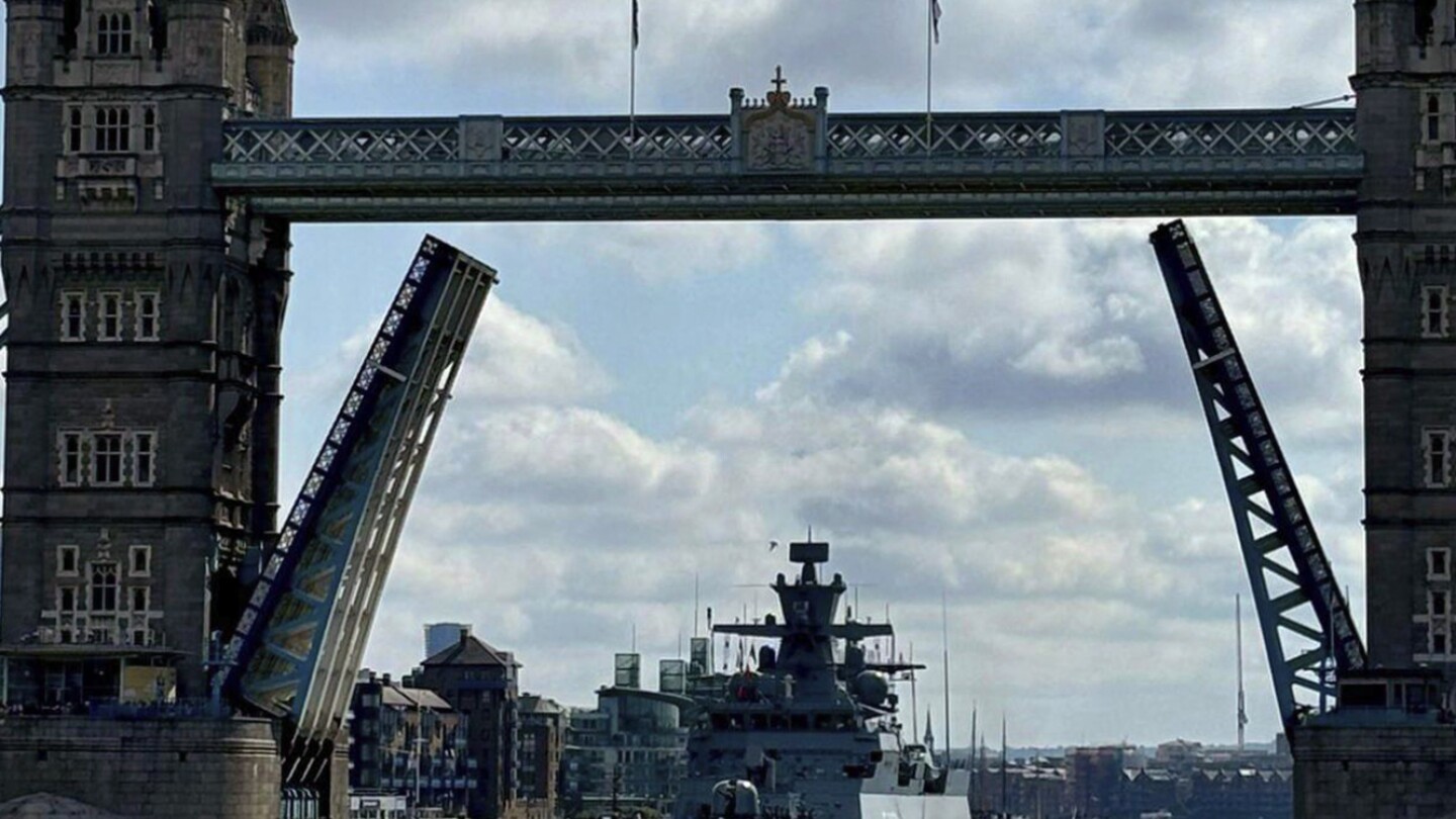 A German warship blasted the Darth Vader theme on the Thames. ‘No deeper message,’ Navy says.