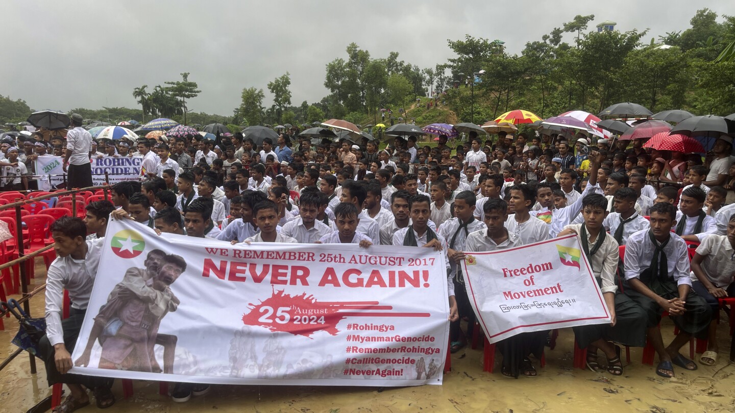 Rohingya refugees mark the anniversary of their exodus and demand a safe return to Myanmar