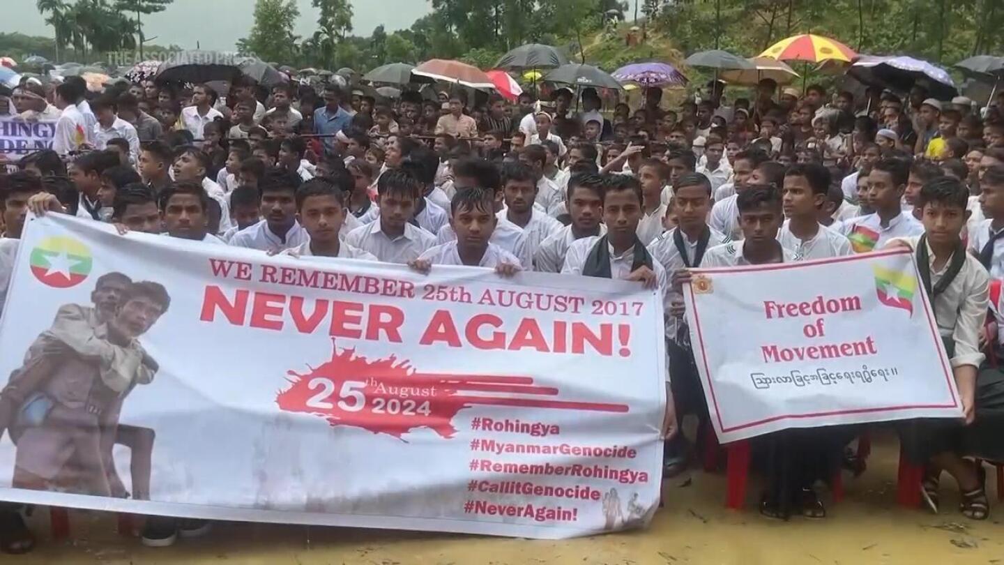 Rohingya refugees mark anniversary of exodus, demand safe return to Myanmar | AP News