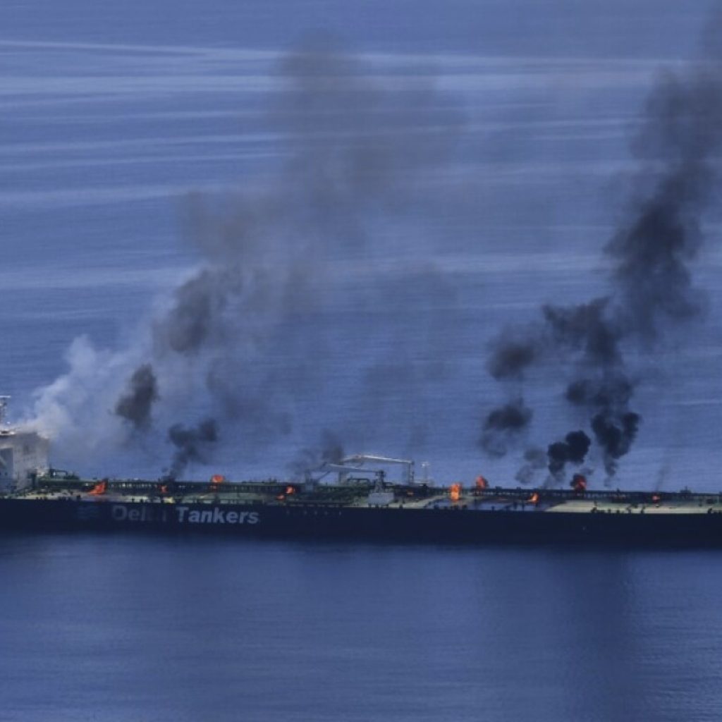 Greek-flagged tanker is burning after Houthi attacks, but no sign of oil spill