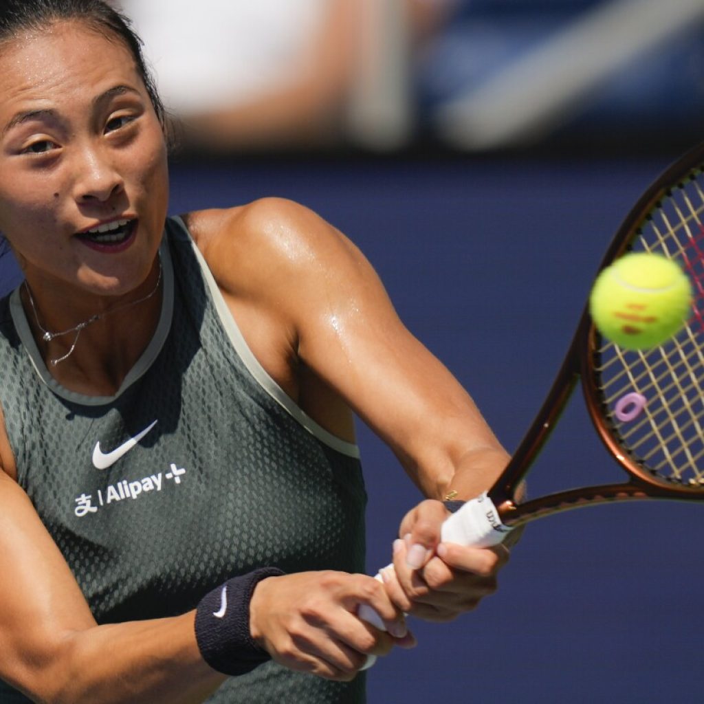 US Open 2024: Olympic gold medalist Zheng rallies to win her first-round match