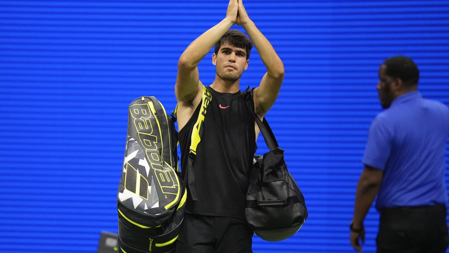 Carlos Alcaraz’s 15-match Grand Slam win streak ends in loss to Botic van de Zandschulp at US Open