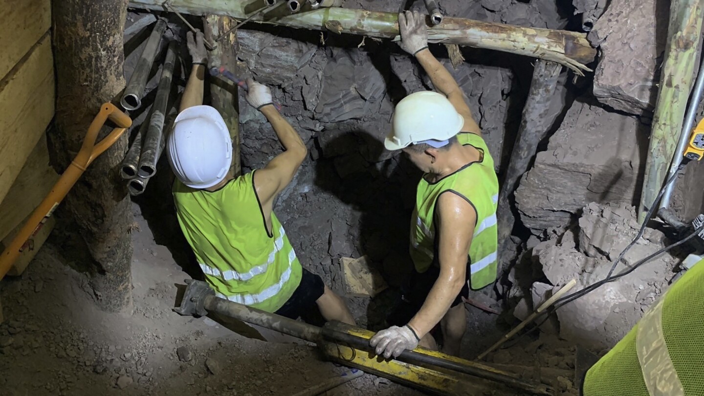 Searchers recover 3 bodies from Thai rail tunnel that collapsed during construction