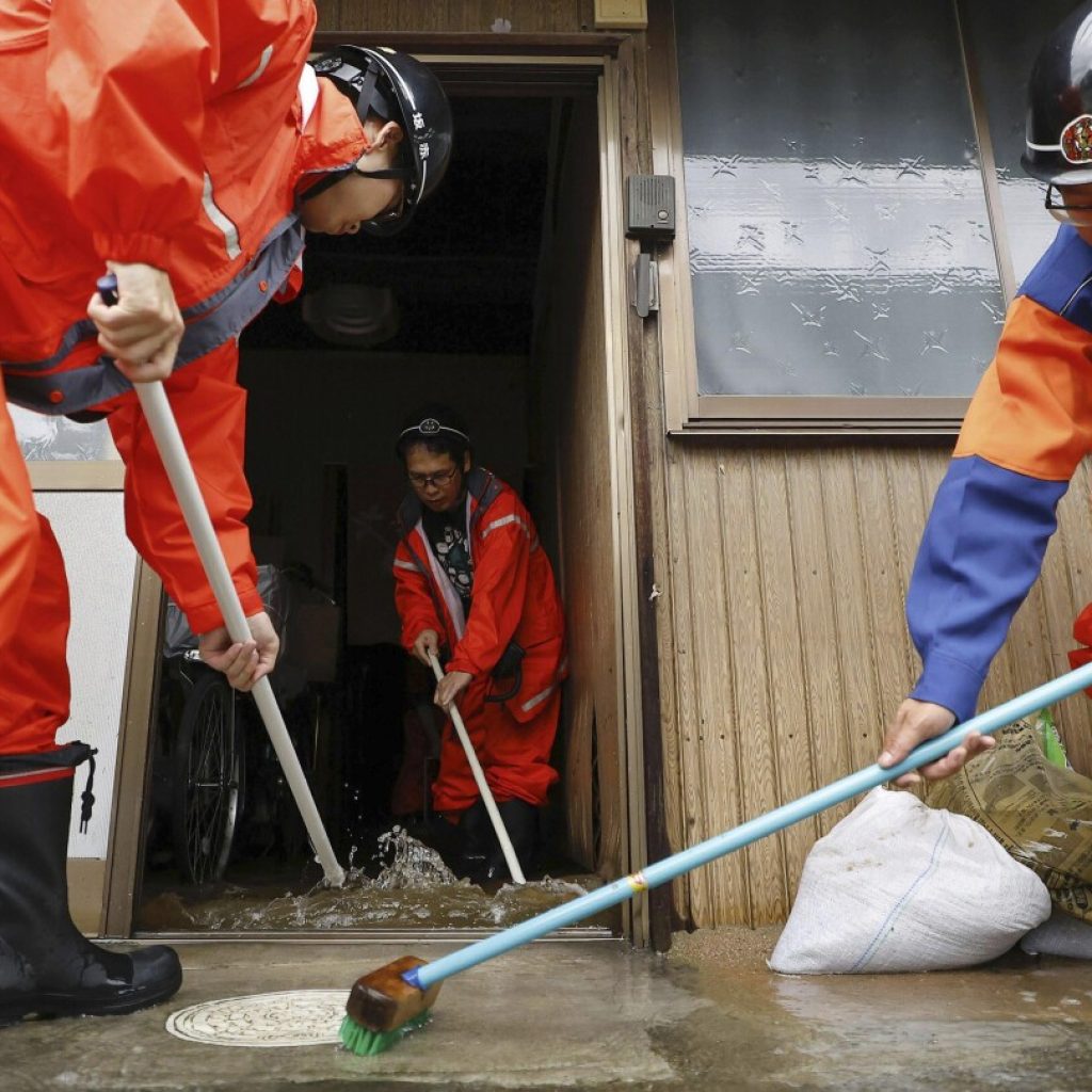 Storm creeps through Japan, bringing heavy rainfall to some spots for days