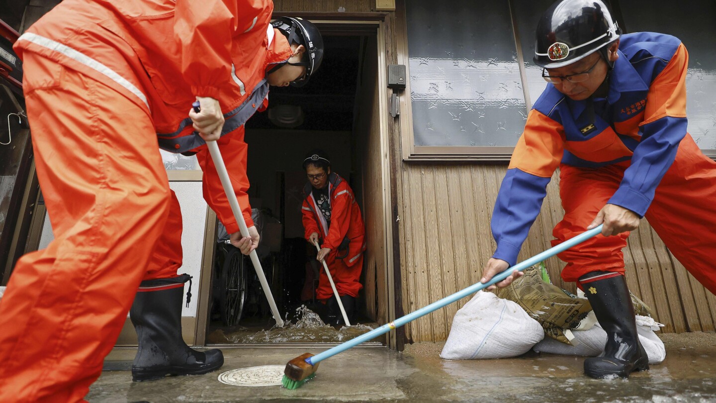 Storm creeps through Japan, bringing heavy rainfall to some spots for days