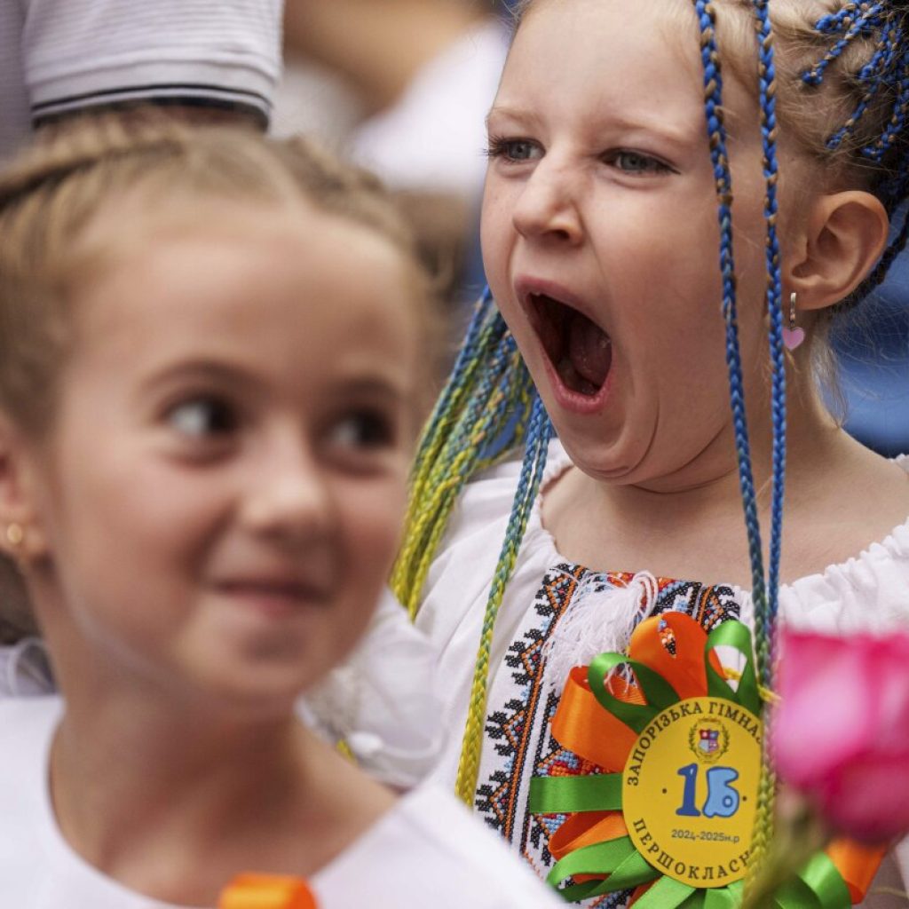 Ukrainian front-line students celebrate back-to-school despite ever-present air raid alarms