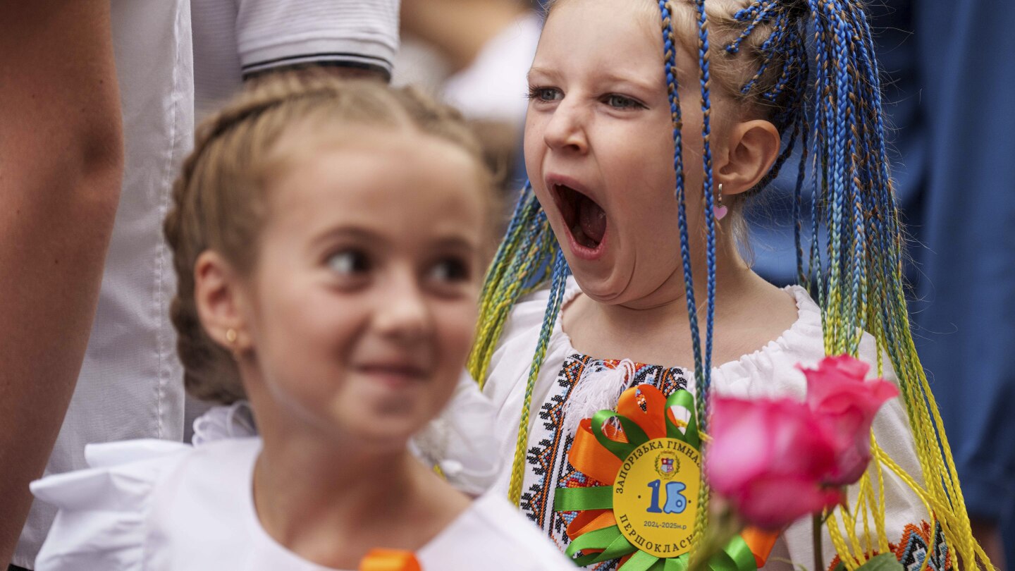 Ukrainian front-line students celebrate back-to-school despite ever-present air raid alarms