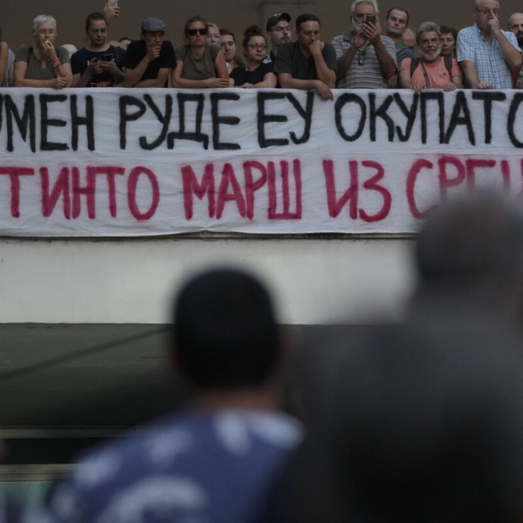 Thousands rally in Serbia accusing populist government of cracking down on anti-lithium activists