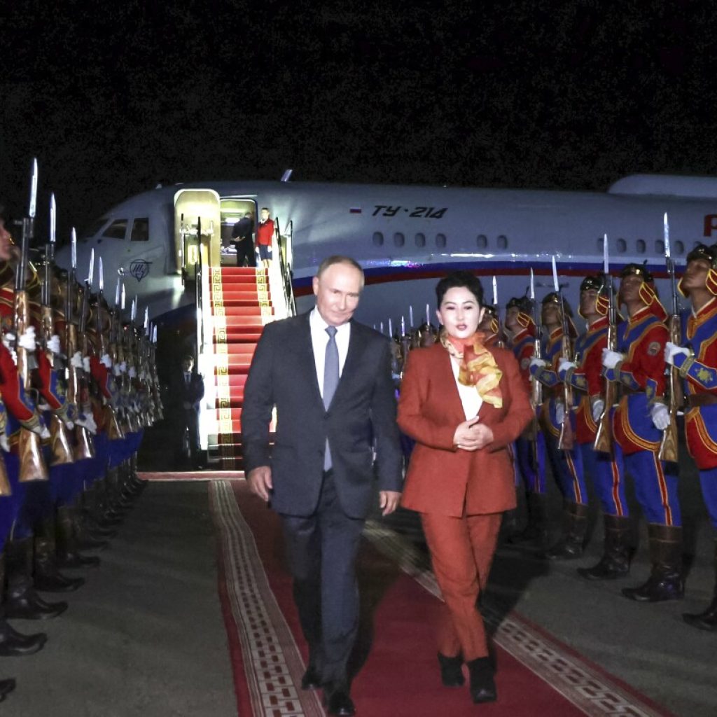 Russian leader Putin visits Mongolia, defying an international warrant for his arrest