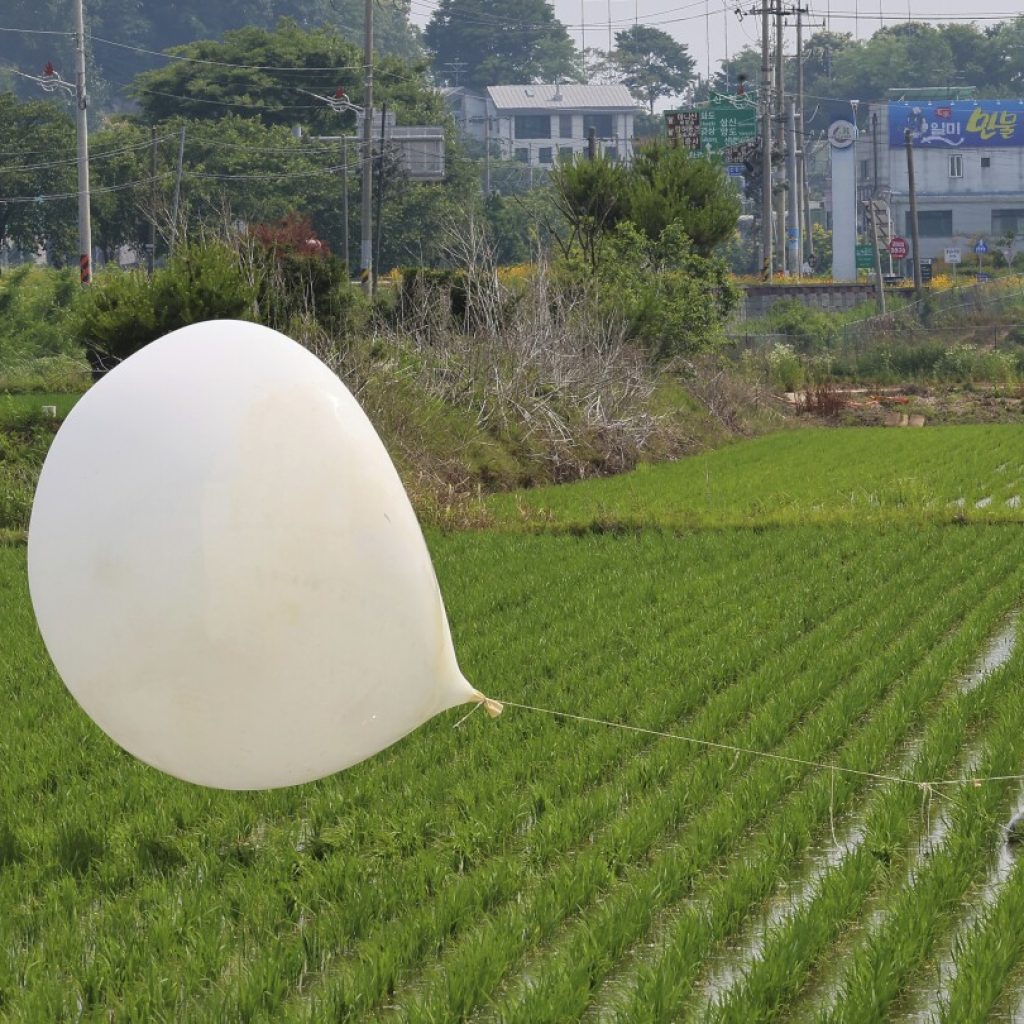 South Korea says North Korea has again launched suspected trash-carrying balloons across the border