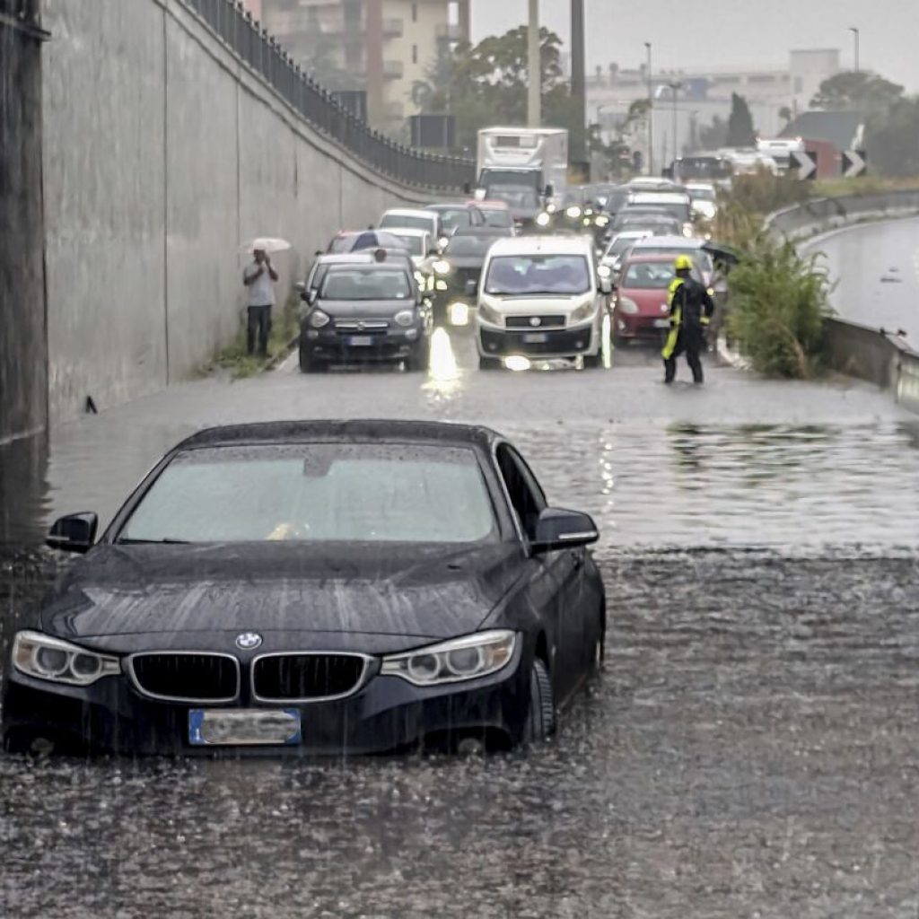 Torrential rains in northern Italy flood Milan and leave a man missing