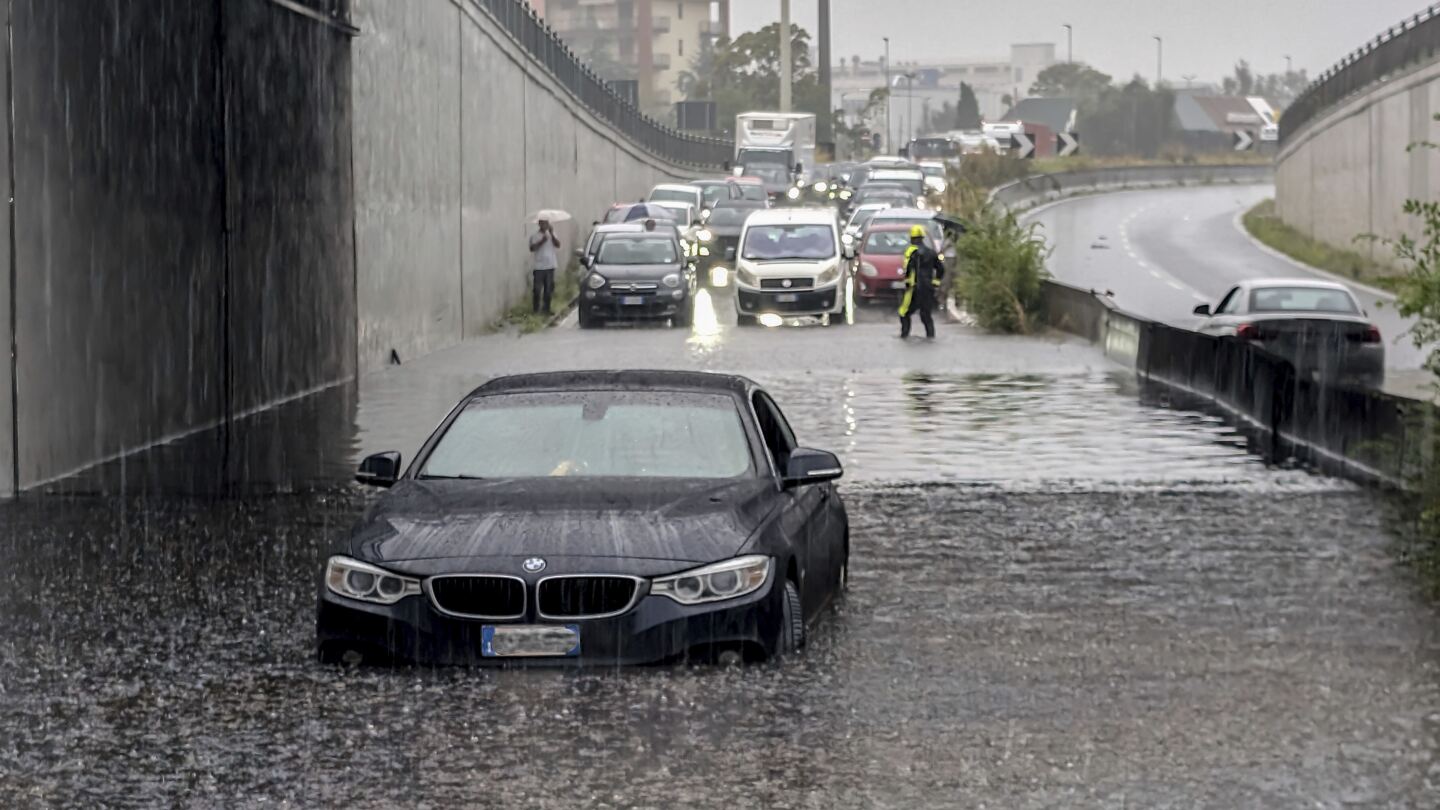 Torrential rains in northern Italy flood Milan and leave a man missing