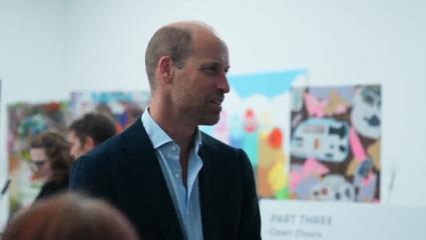 Prince William visits Saatchi Gallery to view exhibition which explores the complexities of homelessness | AP News