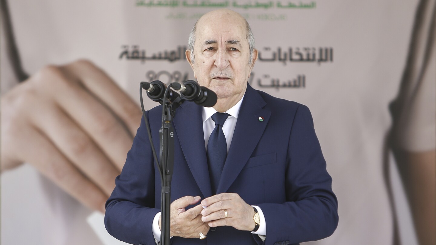 President Abdelmadjid Tebboune is re-elected in a landslide in gas-rich Algeria