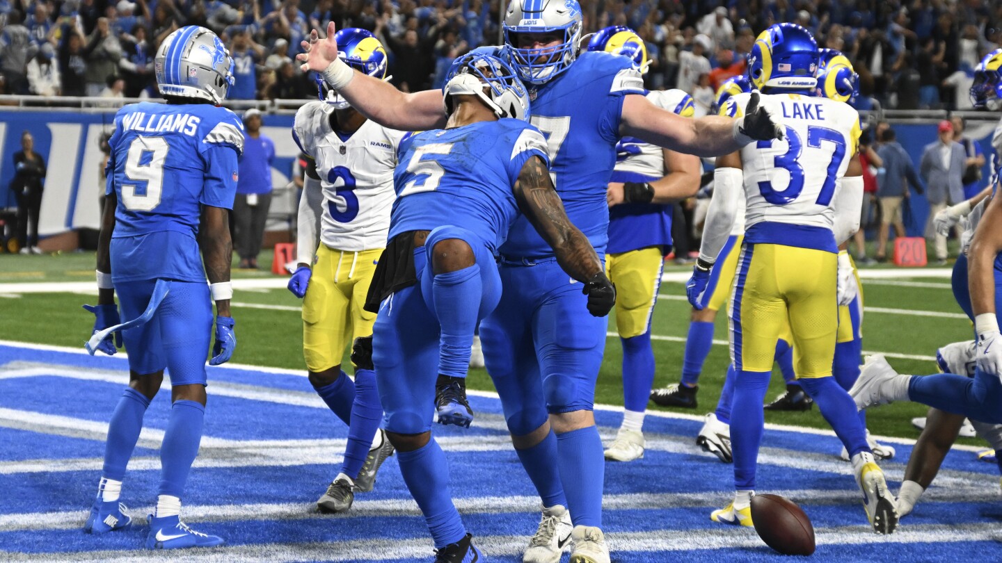 Montgomery’s 1-yard touchdown run in OT lifts Lions to 26-20 win over Rams